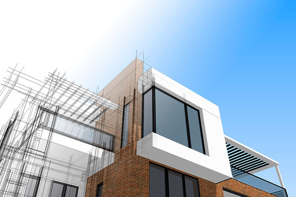 architectural drawing of apartment building